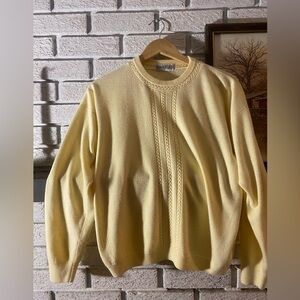 Woodward grannycore longsleeve sweater butter yellow medium vintage cottagecore
